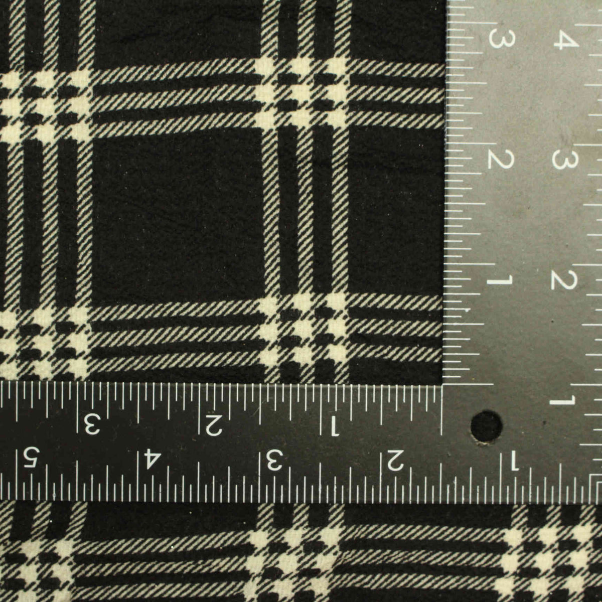 Black Plaid Chiffon, Polyester