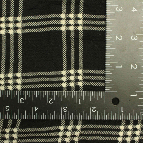 Black Plaid Chiffon, Polyester