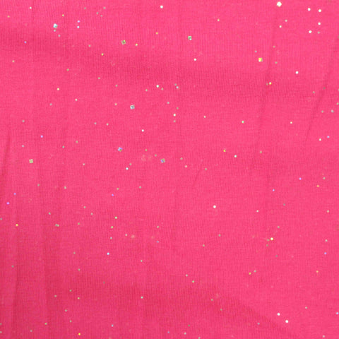 Pink Glitter-Dot Jersey Knit, Cotton, 191 gsm