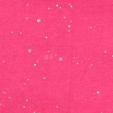 Pink Glitter-Dot Jersey Knit, Cotton — texture