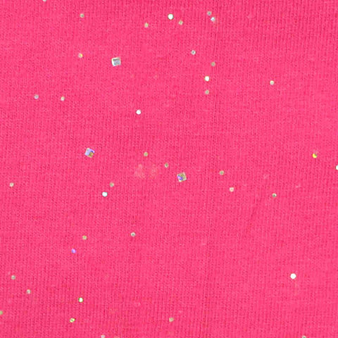 Pink Glitter-Dot Jersey Knit, Cotton, 191 gsm