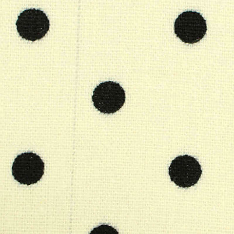 Black Dots Woven, Viscose-Linen, 196 gsm
