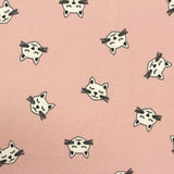 White Cartoon-Cat Woven, Polyester