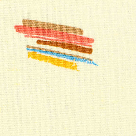 Brown Abstract-Brushstroke Woven, Viscose-Linen