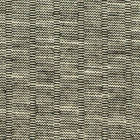 Dark Grey Vertical-Band Interlock Knit, Poly-Cotton