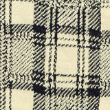 Cream Plaid Interlock Knit, Poly-Cotton — texture