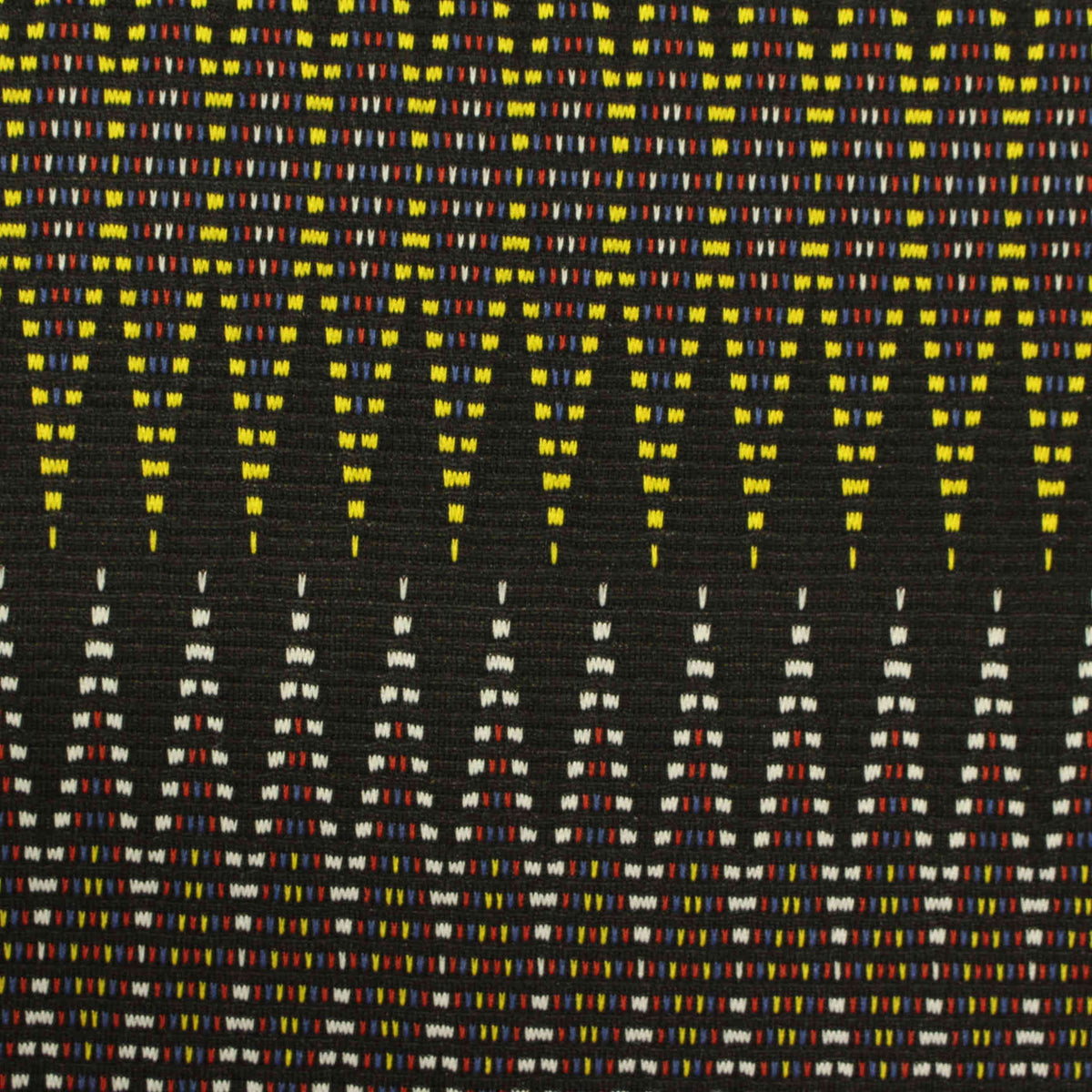 Jacquard Polyester Stretch Knit Fabric, 216 gsm, 160 cm — Black
