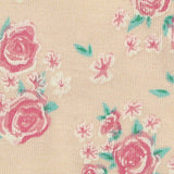 Pink Roses Jersey Knit, Viscose — texture