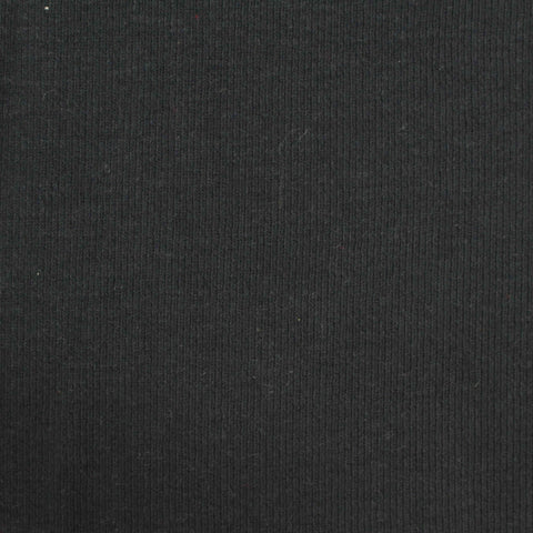 Polyester Cotton Stretch Knit Fabric, 258 gsm — Black