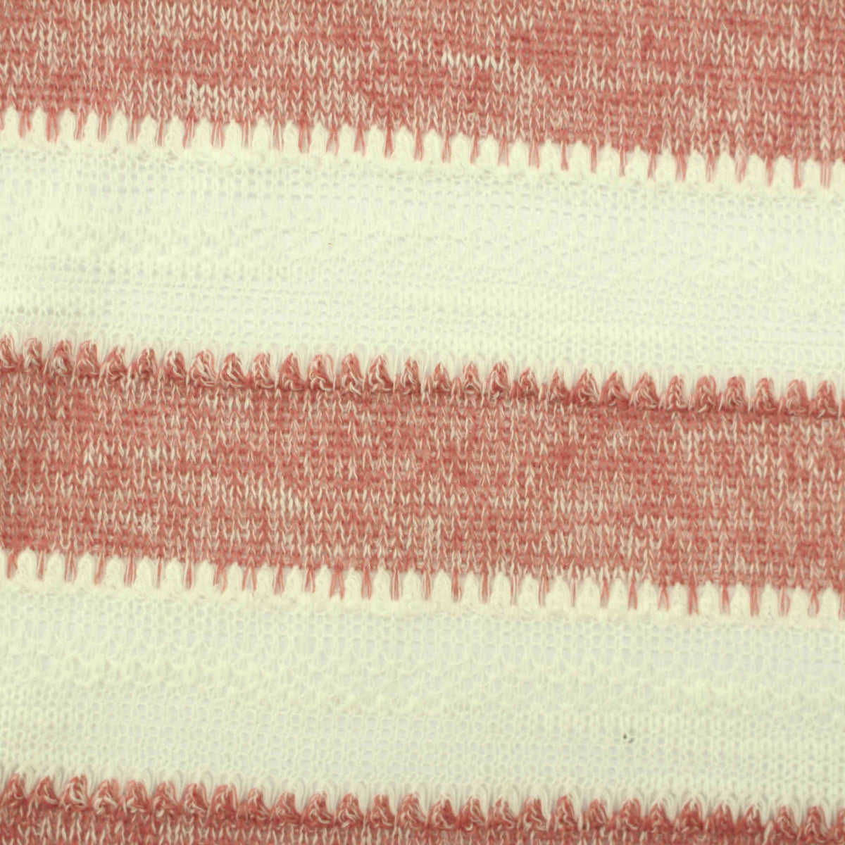 Cream Horizontal-Stripe Knit, Viscose-Poly, 159 gsm