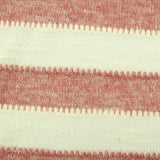 Cream Horizontal-Stripe Knit, Viscose-Poly