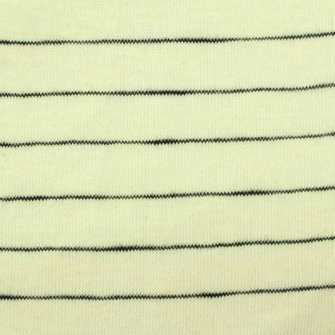 Black Horizontal-Stripe Knit, Polyester, 131 gsm