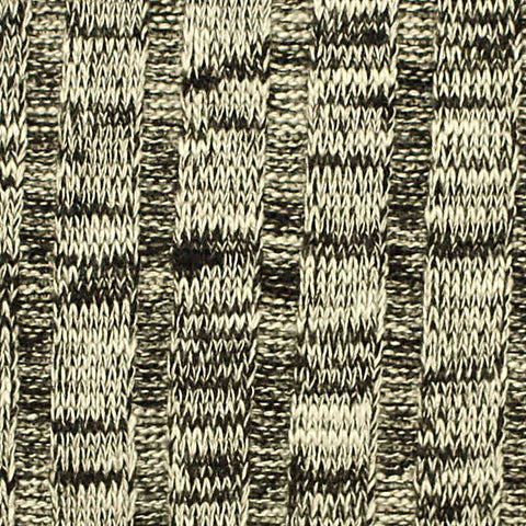 Black Stripes Rib Knit, Poly-Viscose, 396 gsm