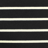 Black Horizontal-Stripe Knit, Polyester