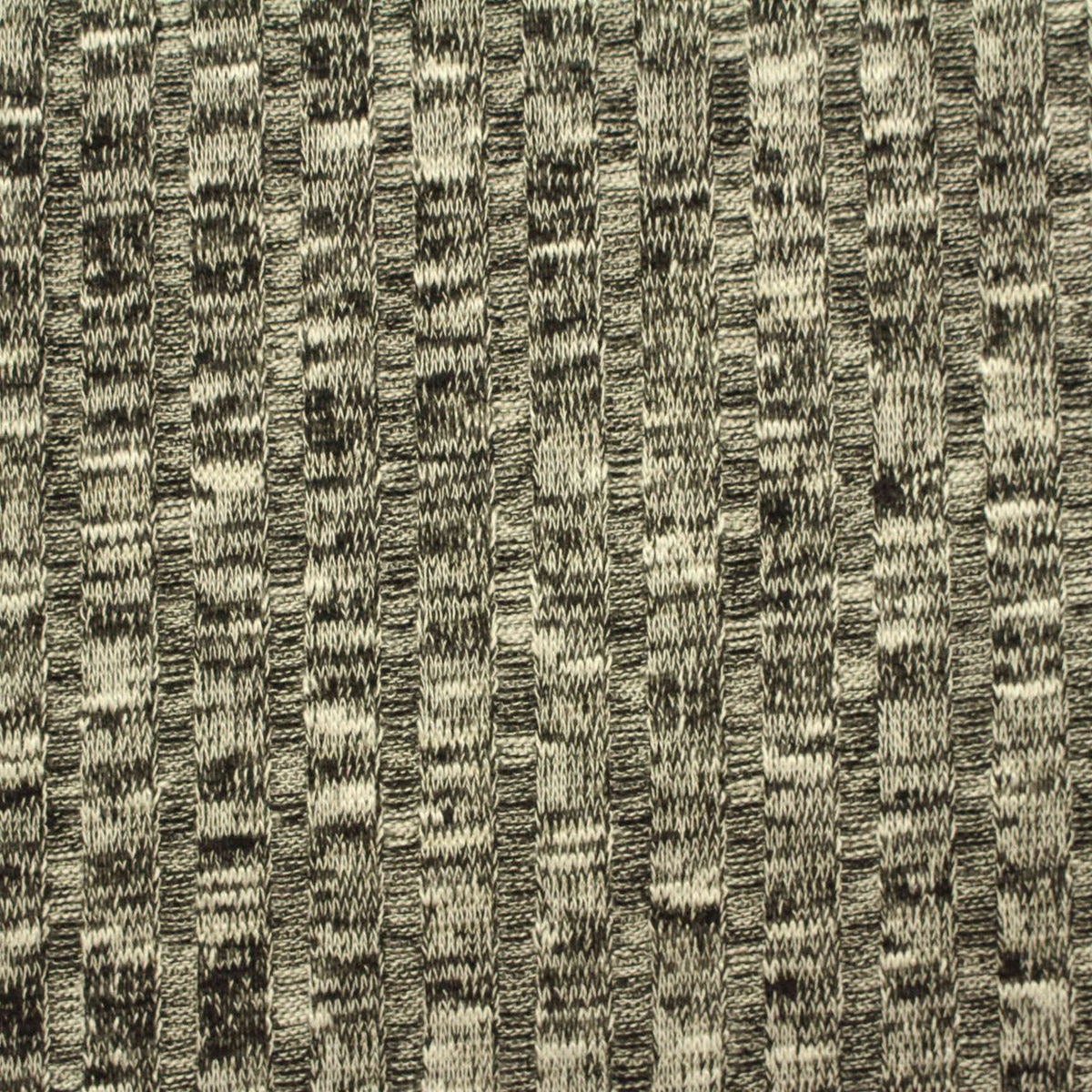 Black Marl Rib Knit, Poly-Viscose, 200 gsm, ref EF-213881
