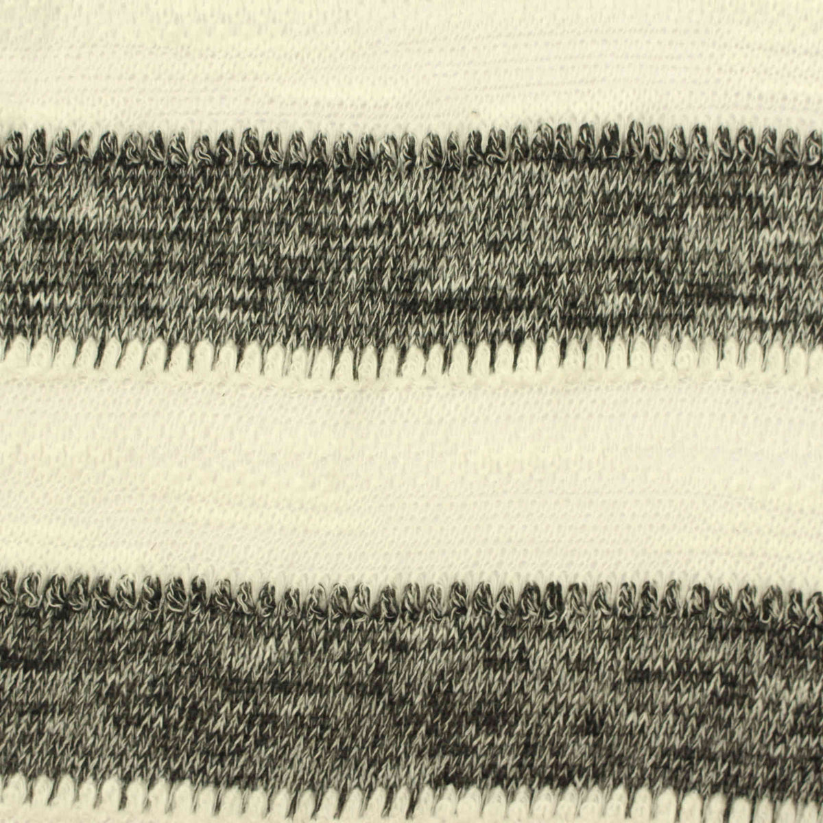 Off-White Horizontal-Stripe Knit, Viscose-Poly, 167 gsm
