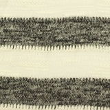 Off-White Horizontal-Stripe Knit, Viscose-Poly