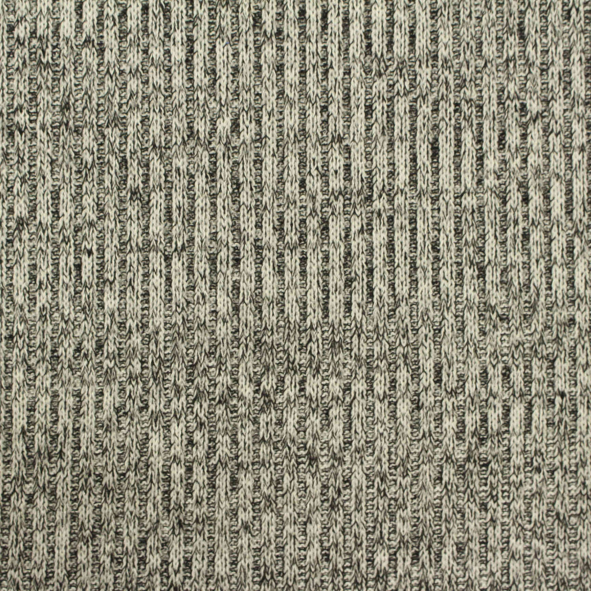 Grey Marl Rib Knit, Poly-Viscose, 227 gsm