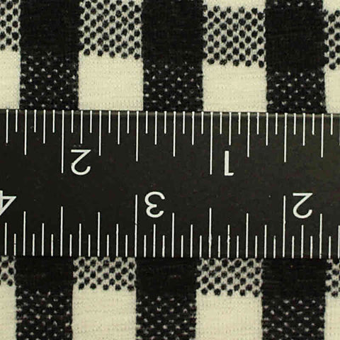 Black Gingham Knit, Polyester