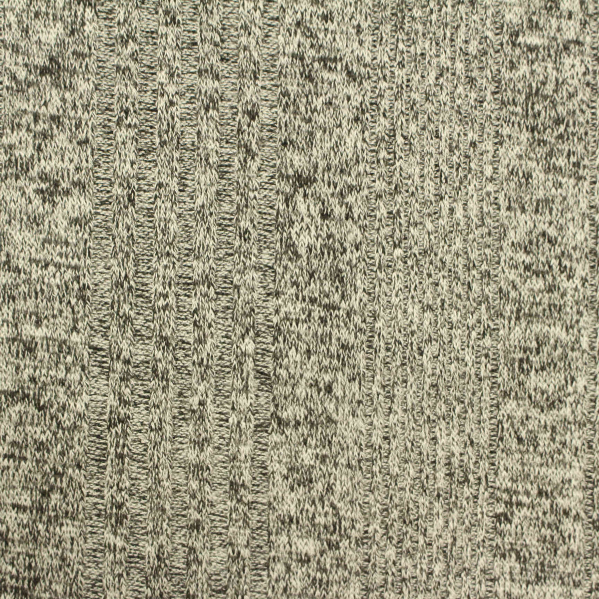 Dark Grey Marl Rib Knit, Viscose-Poly, 212 gsm