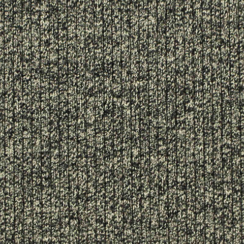 Dark Grey Marl Rib Knit, Cotton, 476 gsm