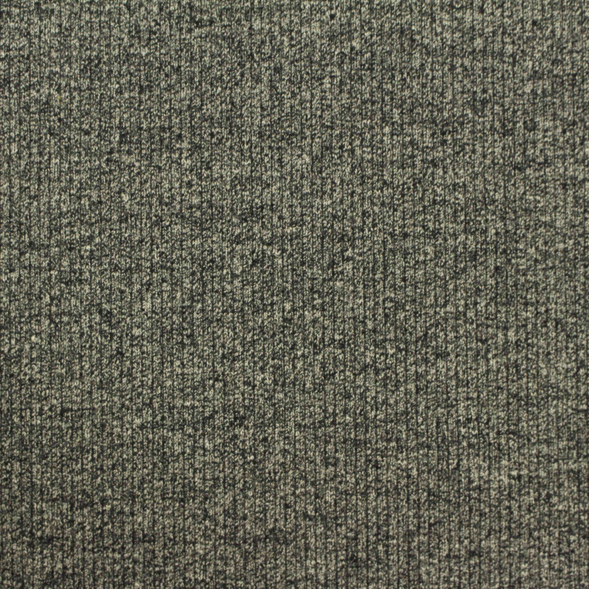 Dark Grey Marl Rib Knit, Cotton, 476 gsm