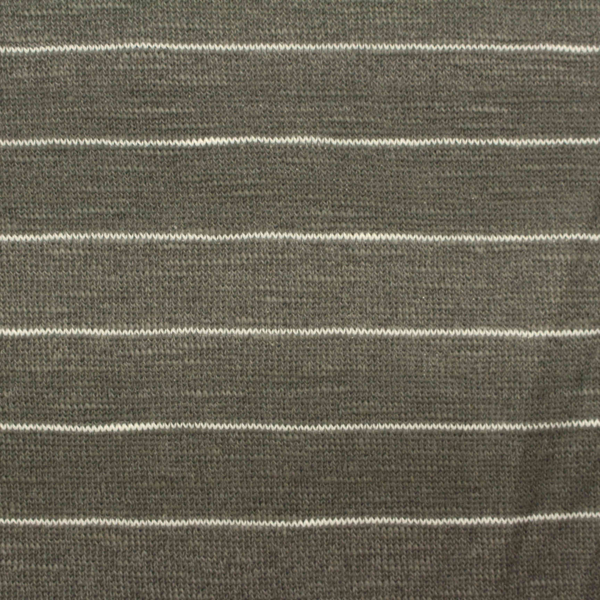 White Horizontal-Stripe Knit, Cotton-Poly, 146 gsm