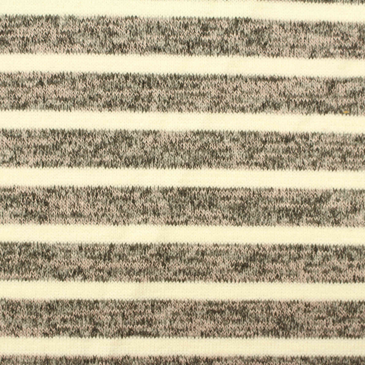 Cream Horizontal-Stripe Knit, Poly-Viscose, 197 gsm