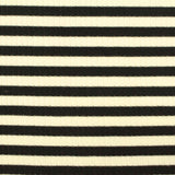 Black Horizontal-Stripe Rib Knit, Viscose