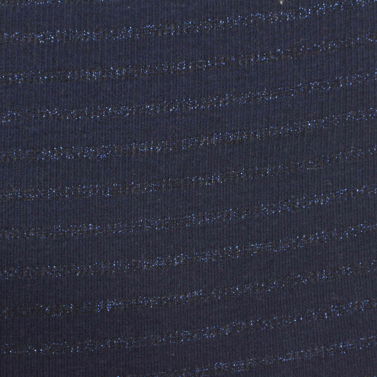 Blue Horizontal-Stripe Rib Knit, Poly-Cotton, 184 gsm
