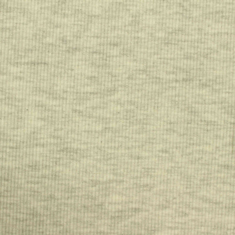 Light Grey Marl Rib Knit, Poly-Cotton, 274 gsm