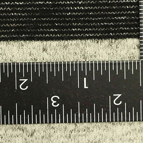 Black Stripes Chunky Knit, Viscose-Poly, 205 gsm