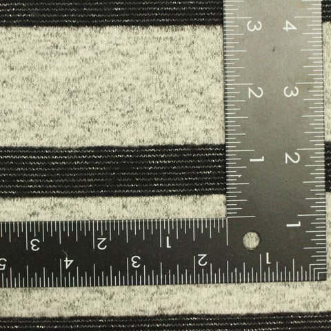 Black Stripes Chunky Knit, Viscose-Poly, 205 gsm