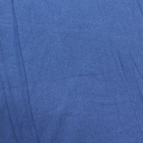 Brushed Polyester Stretch Jersey Knit Fabric, 146 gsm — Blue