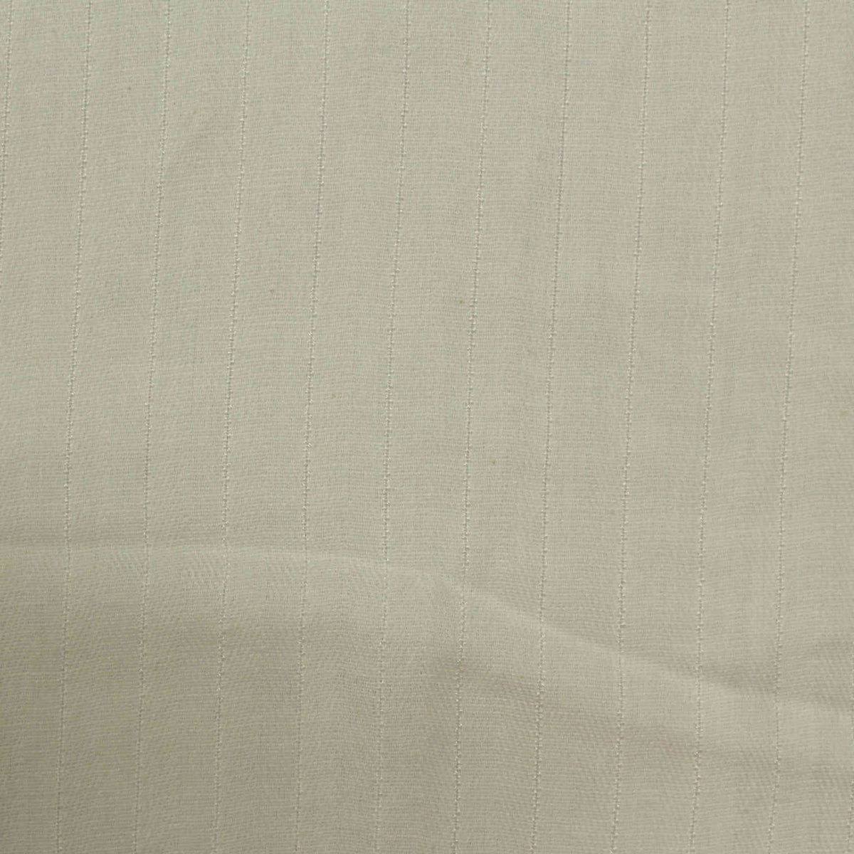 Khaki Vertical-Stripe Twill, Viscose-Cotton