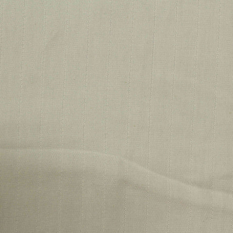 Khaki Vertical-Stripe Twill, Viscose-Cotton