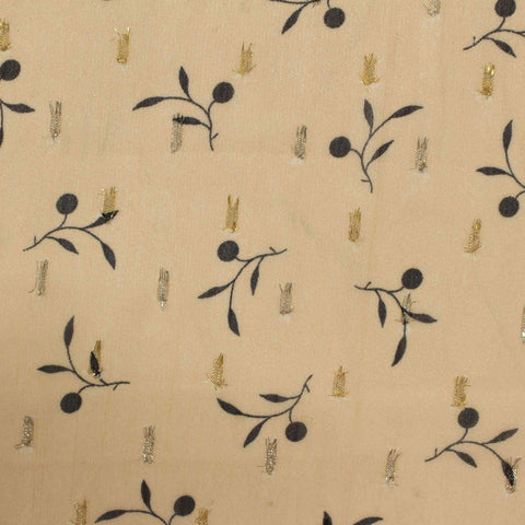 Gold Branches Chiffon, Polyester