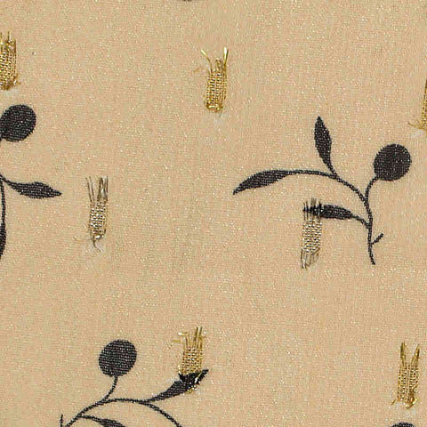 Gold Branches Chiffon, Polyester