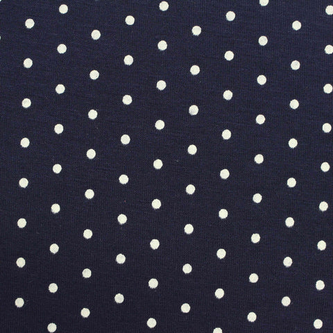 White Dots Jersey Knit, 182 gsm