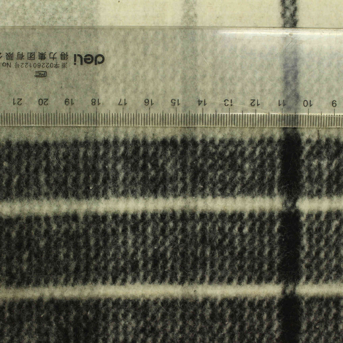 Dark Grey Plaid Knit, Polyester