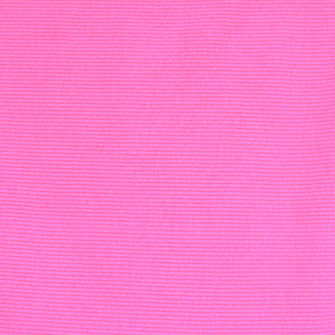 Polyester Cotton Stretch Rib Knit Fabric, 253 gsm, 102 cm — Pink