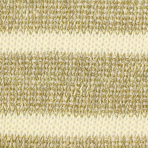 Cream Horizontal-Stripe Chunky Knit, Viscose-Poly, 117 gsm