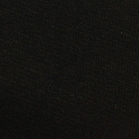 Brushed Polyester Stretch Chunky Knit Fabric, 182 gsm, 168 cm — Black