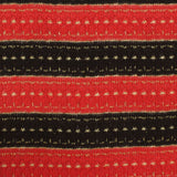 Red Horizontal-Stripe Chunky Knit, Cotton