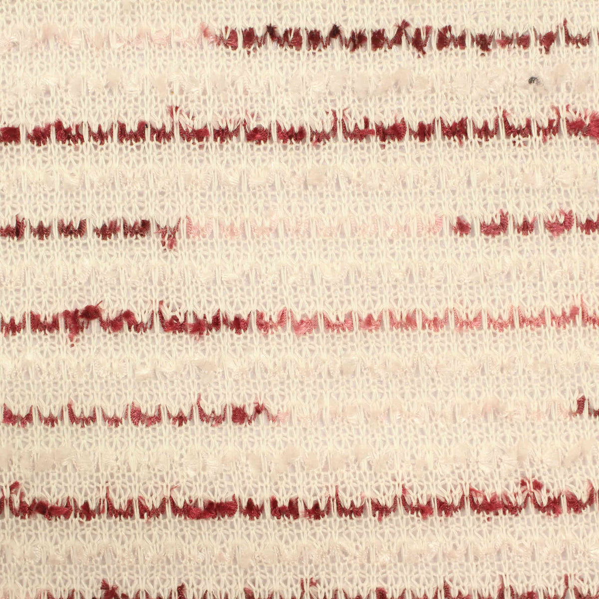 Burgundy Horizontal-Stripe Chunky Knit, Poly-Viscose