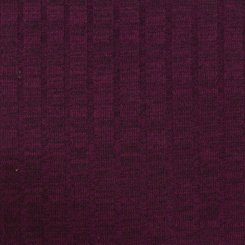 Deep Plum Marl Rib Knit, Polyester