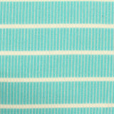 Turquoise Horizontal-Stripe Rib Knit, Viscose-Poly