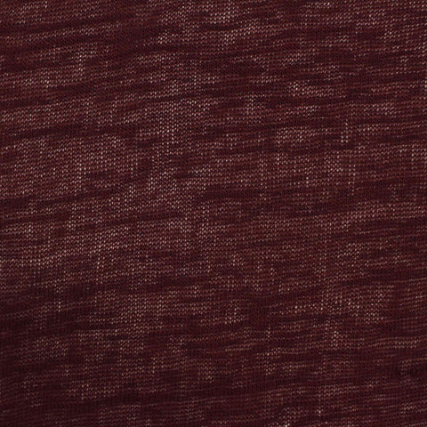 Dark Red Fine-Marl Chunky Knit, Viscose-Poly