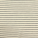 White Horizontal-Stripe Jersey Knit, Viscose