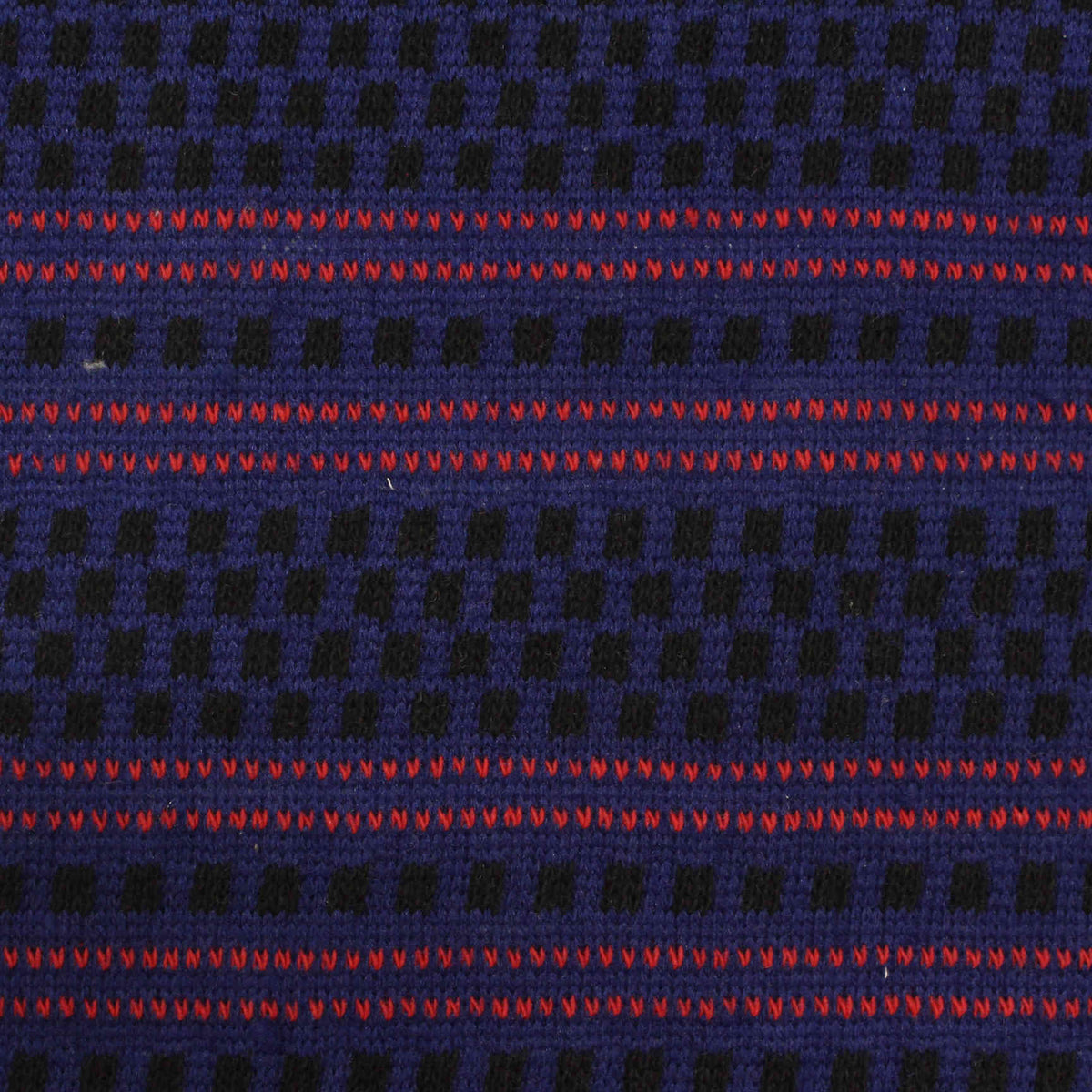Blue Squares Chunky Knit, Poly-Viscose